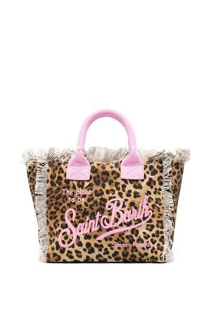 borsa tote con stampa leopardata SAINT BARTH KIDS | COL000102591L